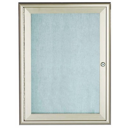 Aarco Indoor/Outdoor Waterfall Series Bulletin Board Clear Satin Anodized 36"x24" OWFC3624